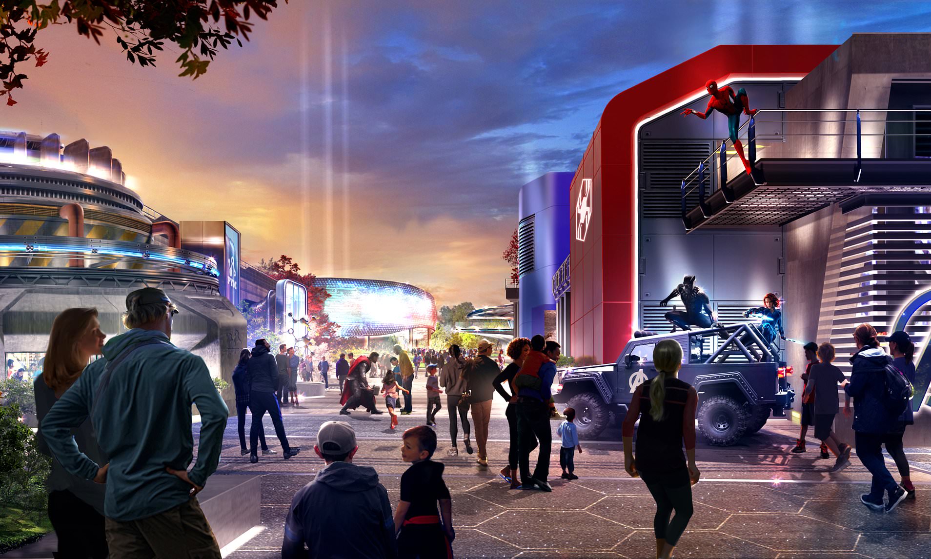 Entrée Sud d'Avengers Campus